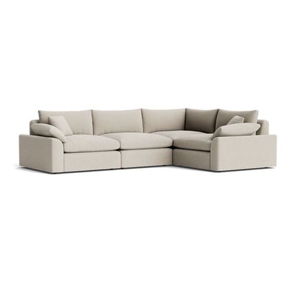 Cuddlemuffin Modular Corner Sofa in Thatch House Fabric 