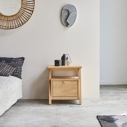Ori pola solid oak bedside table 3694
