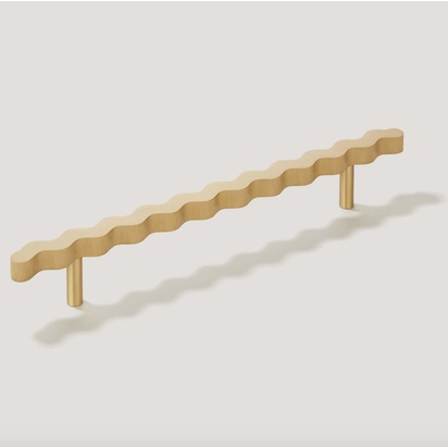 Squiggle T Bar Hand - Brass 